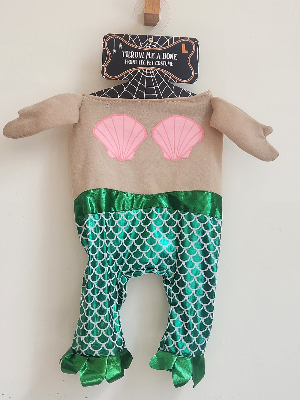 Throw Me A Bone Dog Halloween Costume Size L Mermaid Outfit
